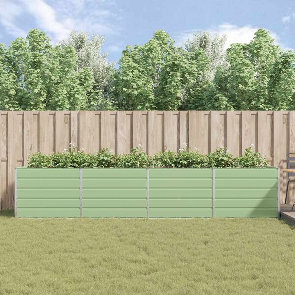 vidaXL Jardini&egrave;re Vert pastel 195 x 100 x 45 cm Acier galvanis&eacute;