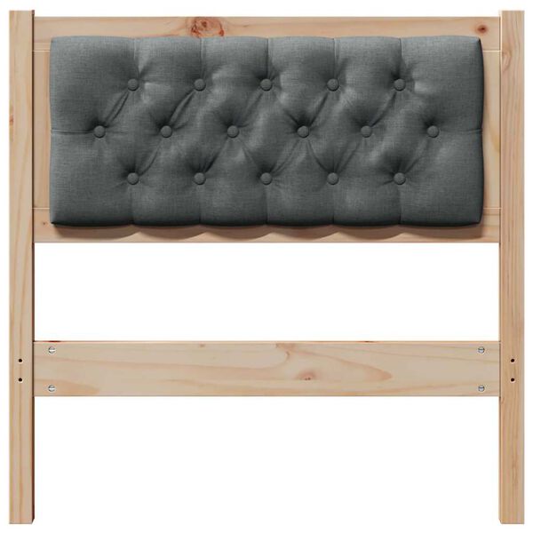 vidaXL T&ecirc;te de lit Autre marron et gris fonc&eacute; 75 cm Bois massif en pin
