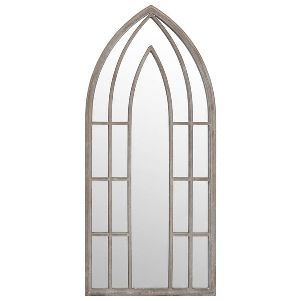 vidaXL Miroir de jardin Sable 100x45cm Fer pour utilisation ext&eacute;rieure