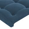 vidaXL Sommier &agrave; lattes de lit et matelas Bleu fonc&eacute; 140x190cm Velours