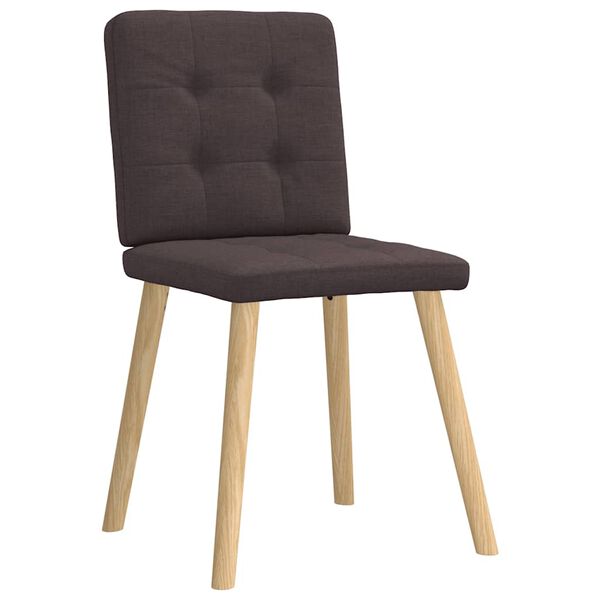vidaXL Chaises à manger lot de 2 marron foncé tissu