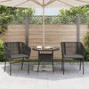 vidaXL Chaises de jardin lot de 2 avec coussins noir r&eacute;sine tress&eacute;e