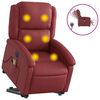 vidaXL Fauteuil inclinable de massage &eacute;lectrique rouge bordeaux