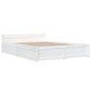 vidaXL Cadre de lit sans matelas avec tiroirs blanc 140x190 cm