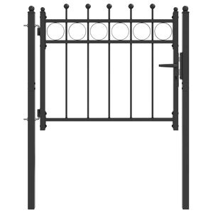 vidaXL Porte de Cl&ocirc;ture HORST 100 x 75 cm m&eacute;tal Noir Verrouillable