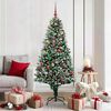 vidaXL Sapin de No&euml;l artificiel Vert 180 cm PVC, Acier et Plastique