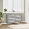 vidaXL Cache-radiateur gris b&eacute;ton 149x20x82 cm bois d'ing&eacute;nierie