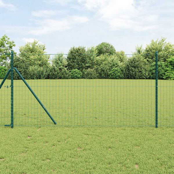 vidaXL Clôture Euro Vert 1 x 25m Fer revêtu de PVC