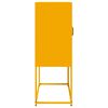 vidaXL Buffet haut jaune moutarde 68x39x107 cm acier