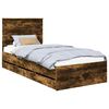 vidaXL Cadre de lit Ch&ecirc;ne fum&eacute; 100 x 200 cm Bois Ing&eacute;nierie
