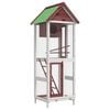 vidaXL Maison &agrave; oiseaux moka 60x58,5x160 cm bois massif de pin