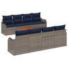 vidaXL Ensemble de canap&eacute; de jardin 9 pc Gris polyrotin