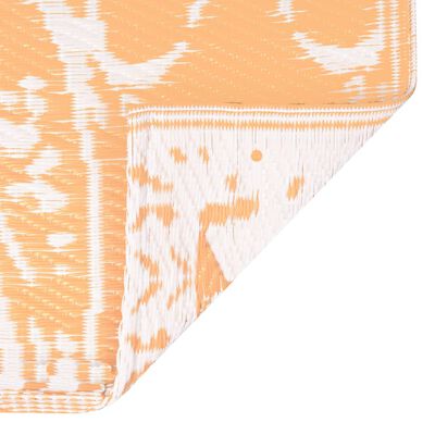 vidaXL Tapis d'extérieur Orange et blanc 80x150 cm PP