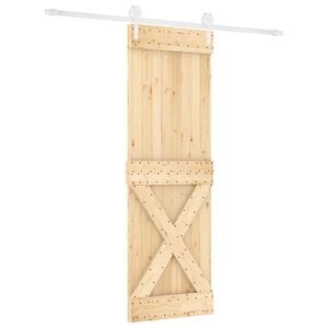 vidaXL Porte coulissante 80 x 210 cm Bois de pin massif