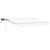 vidaXL Cadre de store manuel avec LEDs Blanc 2,5 x 2 m