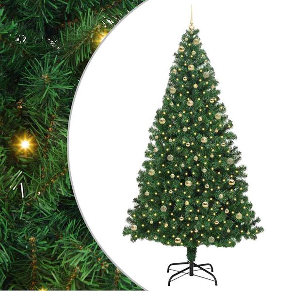 vidaXL Sapin de No&euml;l artificiel Vert 240 cm PVC, Acier et Plastique