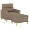 vidaXL Fauteuil avec repose-pied Taupe 60 cm Tissu