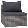 vidaXL Salon de jardin 5 pcs et coussins et oreillers Résine tressée