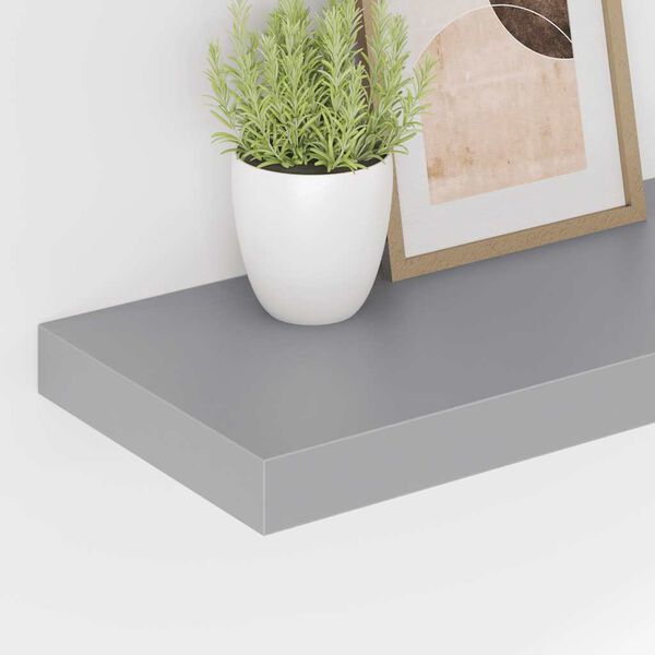 vidaXL &Eacute;tag&egrave;re murale flottante gris 50x23x3,8 cm MDF