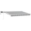 vidaXL Cadre de store manuel avec LEDs Anthracite et blanc 3,5 x 2,5 m