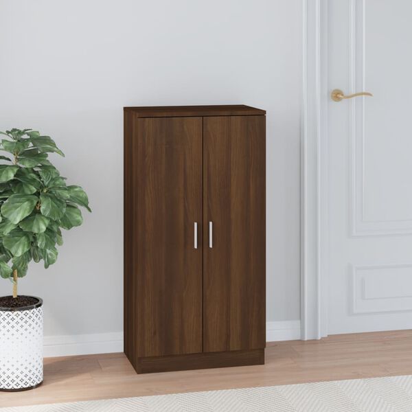 vidaXL Armoire à chaussures Chêne marron 55x35x108cm Bois d'ingénierie