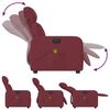 vidaXL Fauteuil de massage inclinable électrique Rouge bordeaux Tissu