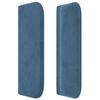 vidaXL Tête de lit avec oreilles Bleu foncé 163x16x78/88 cm Velours