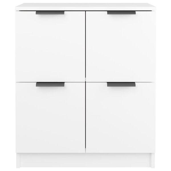 vidaXL Buffets 2 pcs blanc 60x30x70 cm Bois d'ingénierie