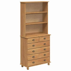vidaXL Hutch ASKIM Cire de Miel 91 x 40 x 200,5 cm Bois de pin massif