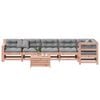 vidaXL Salon de jardin 7 pcs avec coussins bois massif douglas