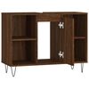 vidaXL Armoire salle de bain ch&ecirc;ne marron 80x33x60cm bois d'ing&eacute;nierie