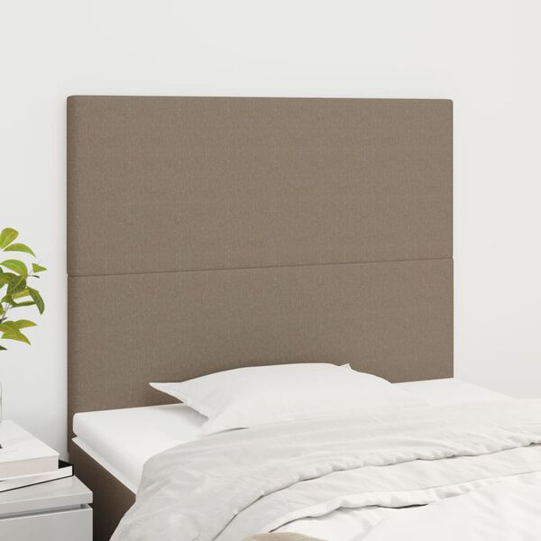 vidaXL T&ecirc;te de lit Taupe 90x5x118/128 cm Tissu