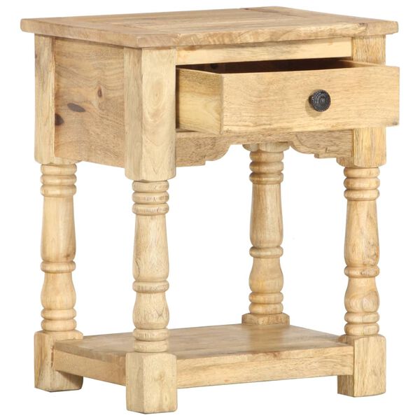 vidaXL Table de chevet 40 x 35 x 50 cm Bois de manguier solide
