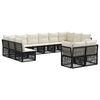 vidaXL Ensemble de canap&eacute; de jardin 12 pcs Noir polyrotin
