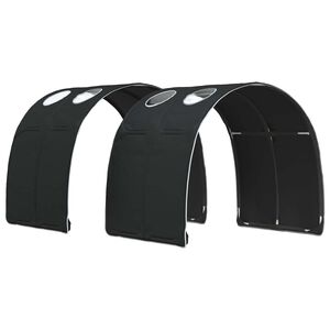 vidaXL Tunnel de lit 2 pcs Noir 211 x 67,5 x 2 cm Polyester