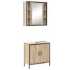 vidaXL Ensemble de mobilier de salle de bain 2 pi&egrave;ces Marron