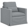 vidaXL Canap&eacute; 2 pcs Gris clair 198 x 78 x 80 cm tissu