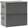 vidaXL Boîtes de rangement 2 pcs Tissu 50x30x25 cm Anthracite