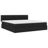 vidaXL Lit avec rangement et matelas avec matelas Noir 200 x 200 cm