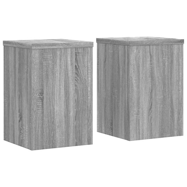 vidaXL Supports pour plantes 2 pcs sonoma gris bois d'ing&eacute;nierie
