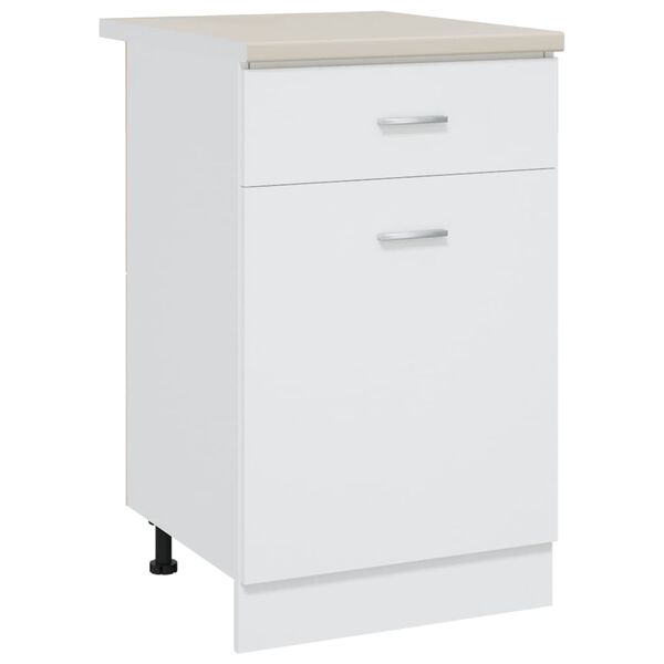 vidaXL Comptoir de cuisine Cr&egrave;me 50x60x2,8 cm Agglom&eacute;r&eacute;