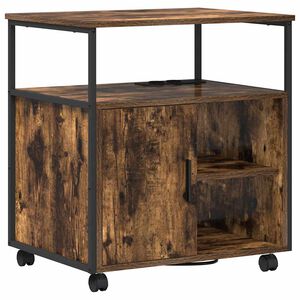 vidaXL Cabinet avec Station de Charge Ch&ecirc;ne fum&eacute; 61 x 46 x 67 cm