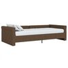vidaXL Lit avec matelas et &eacute;clairage USB Marron fonc&eacute; Tissu 90x200 cm