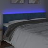 vidaXL T&ecirc;te de lit &agrave; LED Bleu fonc&eacute; 200x5x78/88 cm Velours