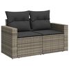 vidaXL Salon de jardin 4 pcs avec coussins gris résine tressée