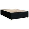 vidaXL Sommier &agrave; lattes de lit avec matelas Noir 140x190 cm Tissu