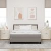 vidaXL Lit &agrave; ressorts avec t&ecirc;te de lit Taupe 160 x 200 cm tissu