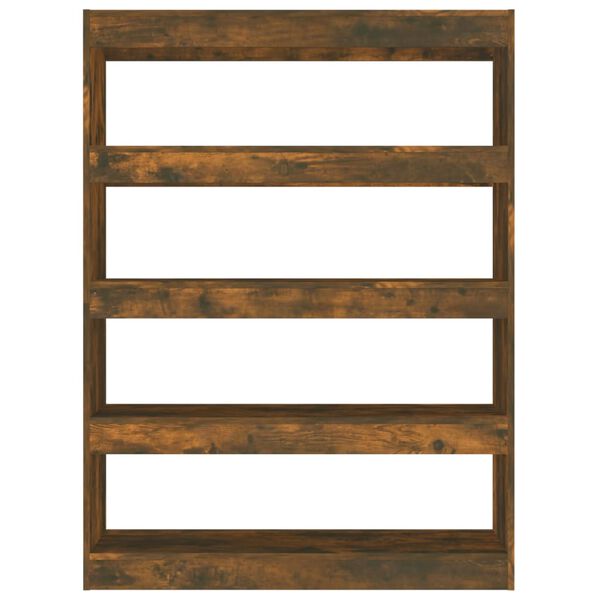 vidaXL Biblioth&egrave;que/S&eacute;parateur de pi&egrave;ce ch&ecirc;ne fum&eacute; 100x30x135 cm