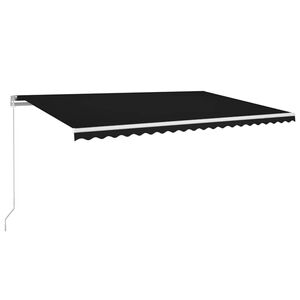 vidaXL Auvent manuel r&eacute;tractable avec LED 500x300 cm Anthracite