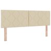 vidaXL T&ecirc;te de lit Cr&egrave;me 144 cm tissu